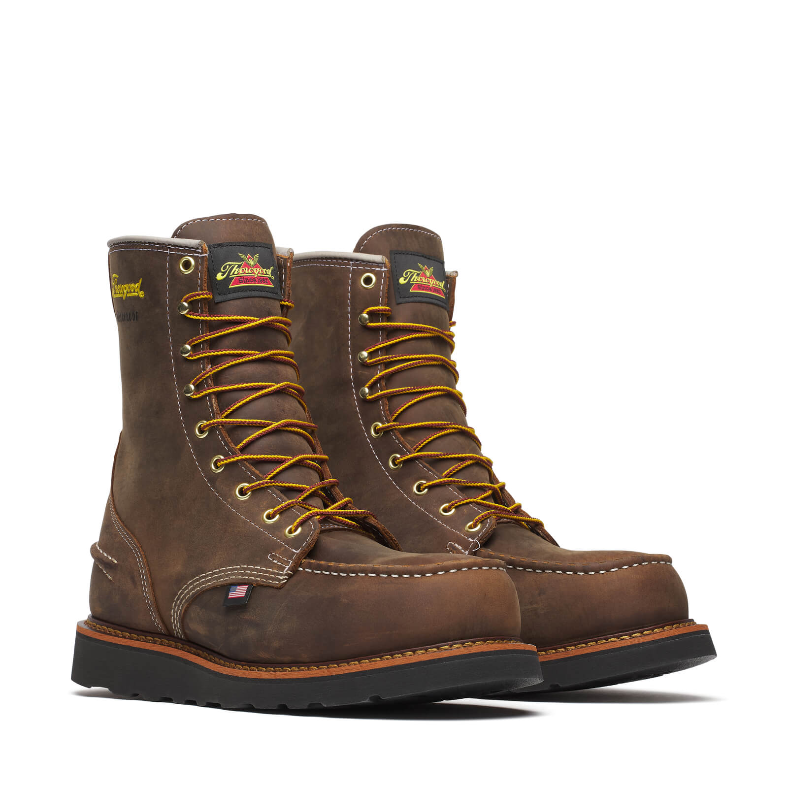 1957 Series 8" Crazy Horse Steel Toe Work Boot With Black Wedge