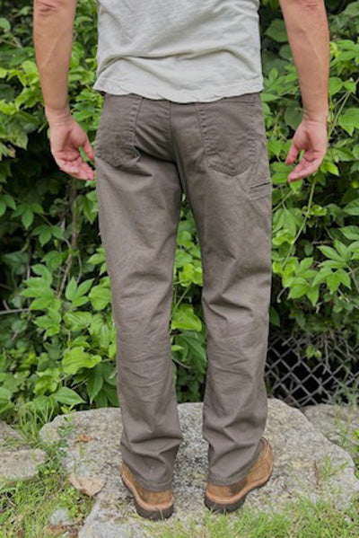 Gusset Easy Fit Stretch Canvas Six Pocket - Dark Coffee