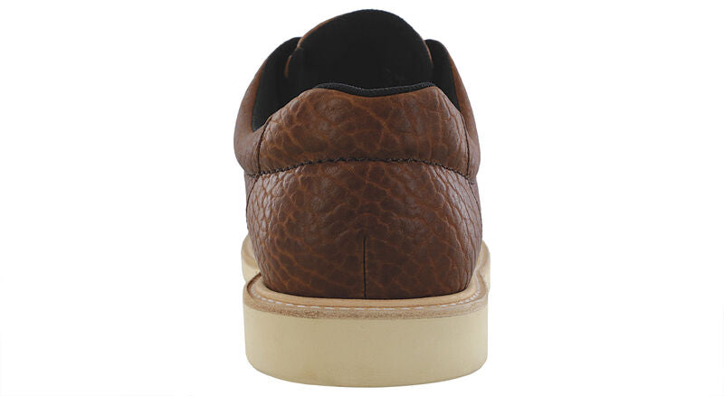 Men’s Bison Brown Premium Leather Lace-Up Walking Shoe