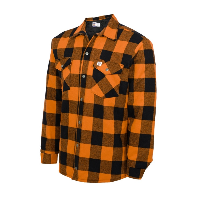 Quilted Flannel Shirt Jacket with Pockets