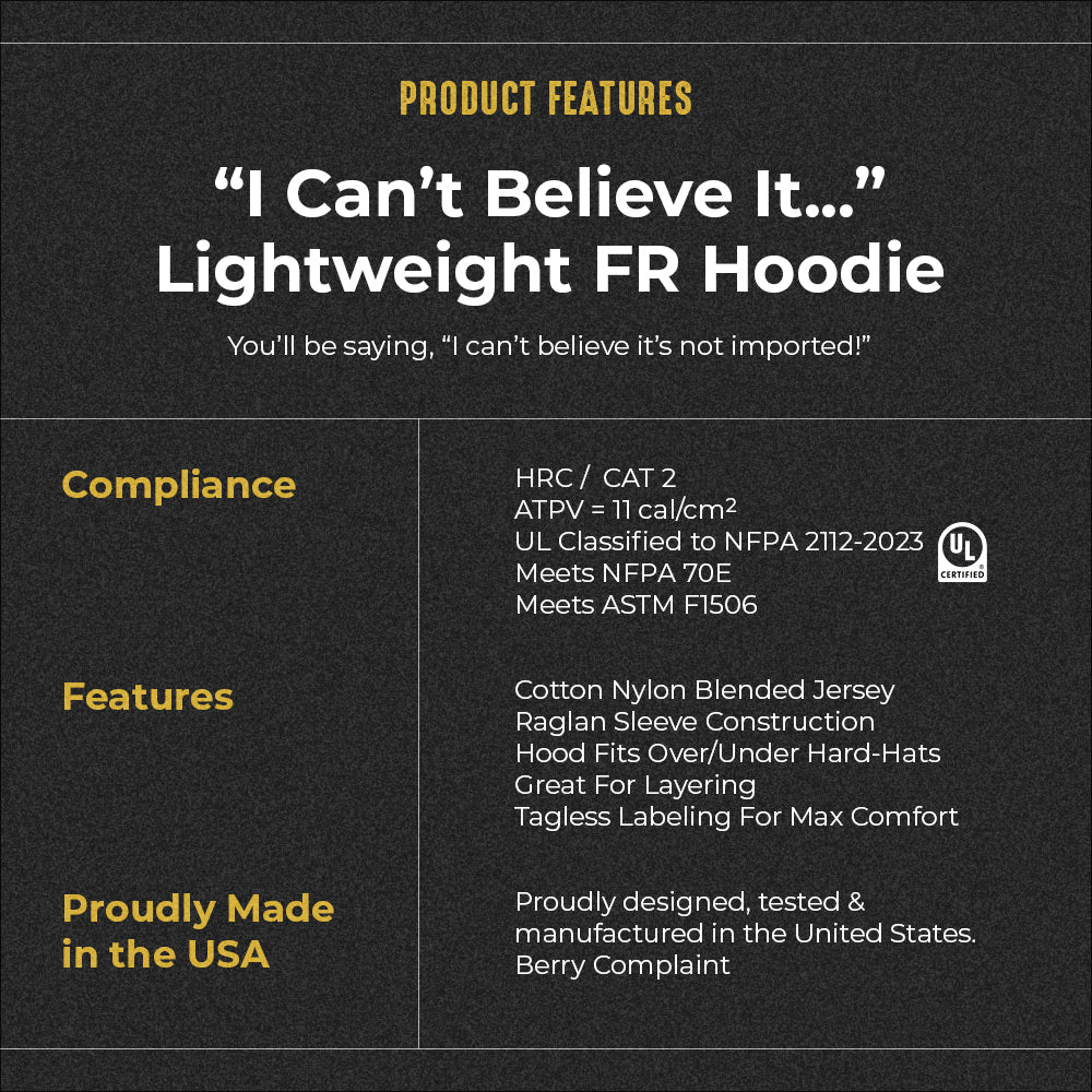"I Can't Believe It's Not Imported" Lightweight FR Hoodie
