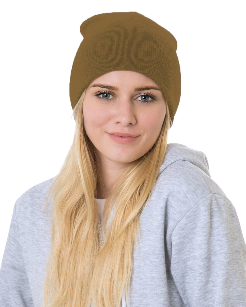 8" Knit Beanie No Cuff