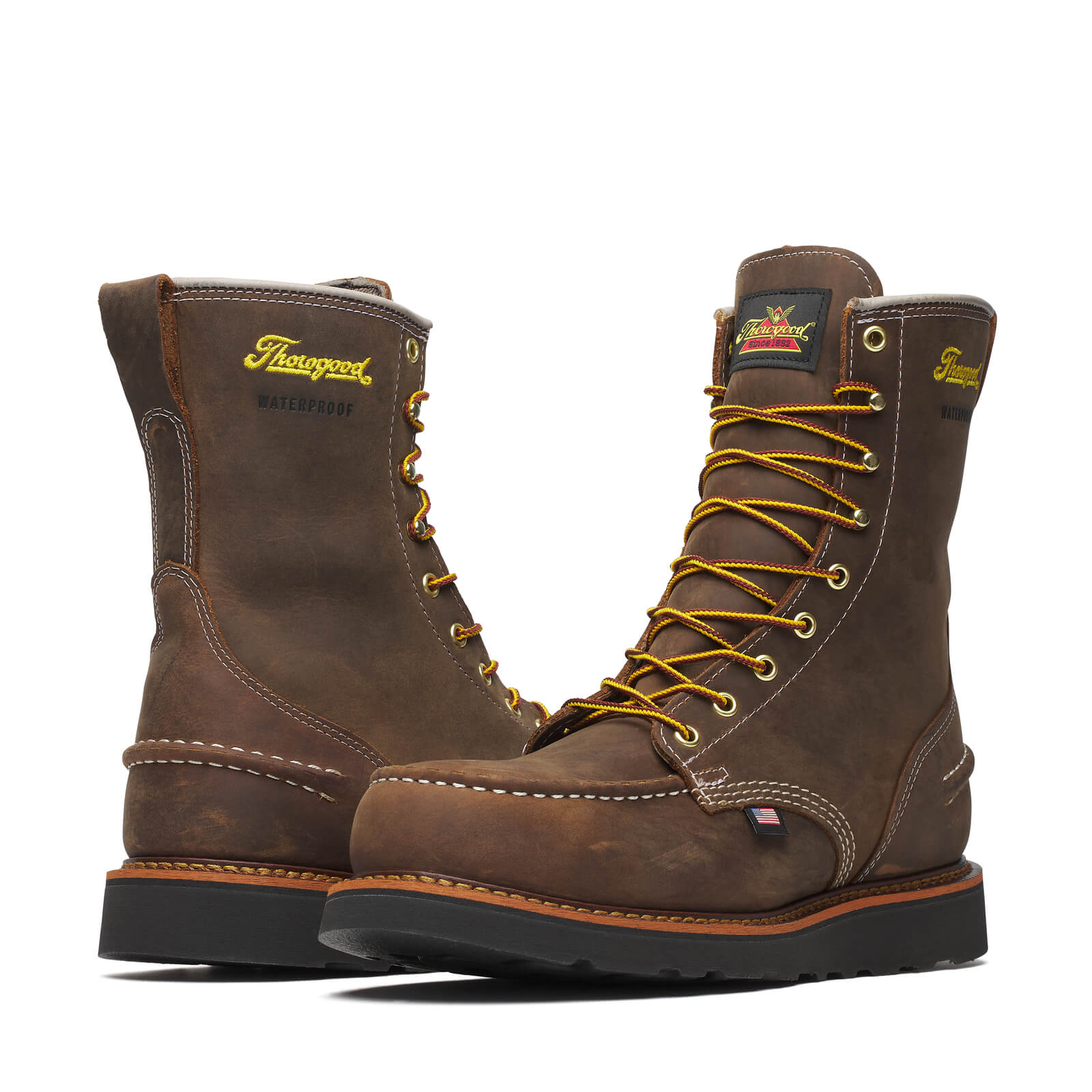 1957 Series 8" Crazy Horse Steel Toe Work Boot With Black Wedge