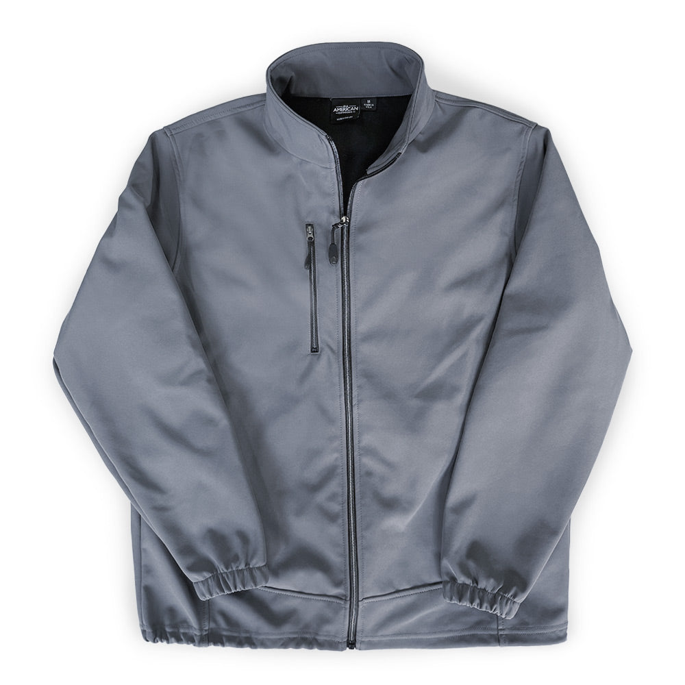 Men's Weather Resistant Soft Shell Fleece Full-Zip Jacket