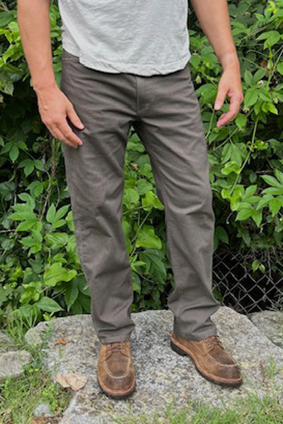 Gusset Easy Fit Stretch Canvas Six Pocket - Dark Coffee