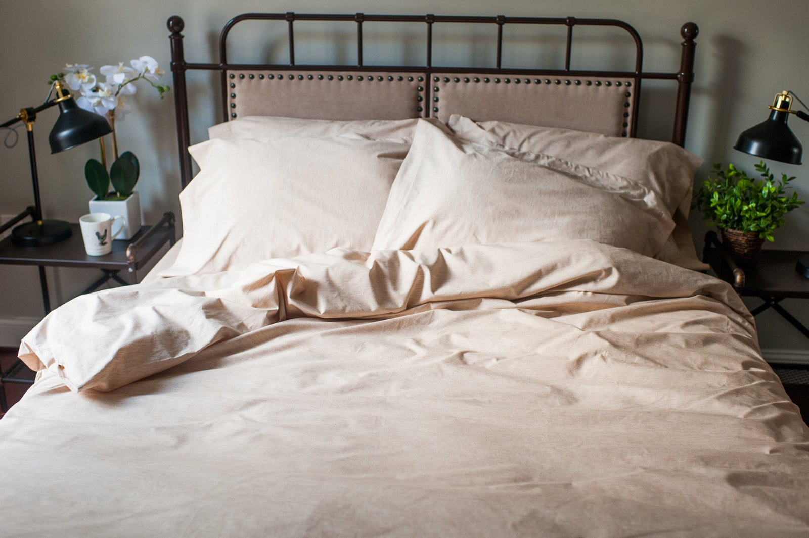 American Made Colored Cotton Duvet Cover Set