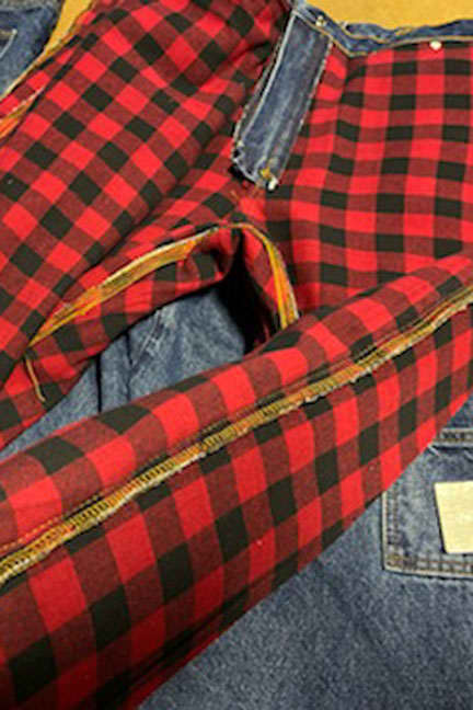 Gusset Flannel Lined Hybrid Carpenter Jean - Dark Stonewash
