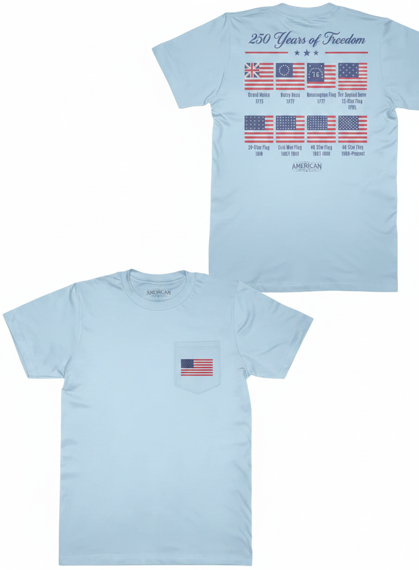 Heavyweight Pocket Tee FLAG250 All American Clothing Co