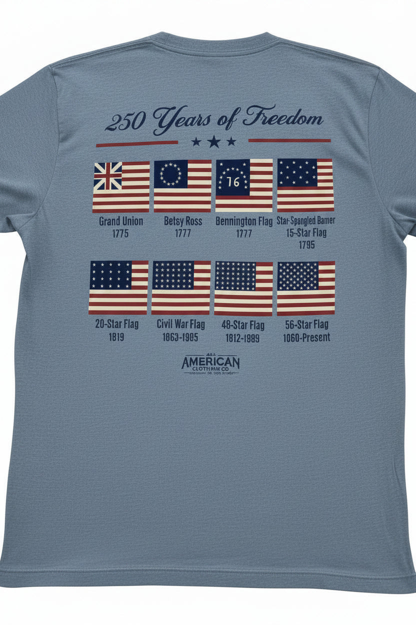 250 Years of Freedom Classic Cotton 60/ 40 Blend T-Shirt