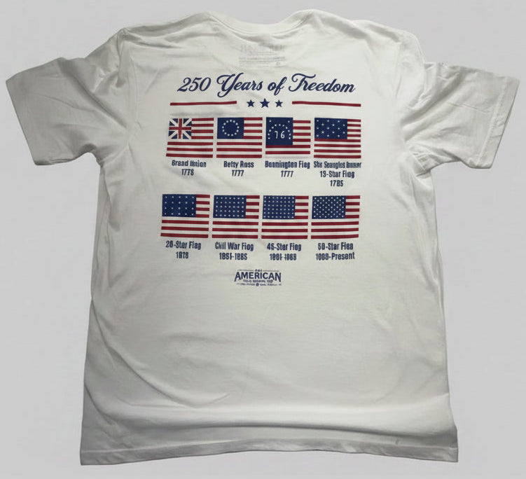 250 Years of Freedom Classic Cotton 60/ 40 Blend T-Shirt