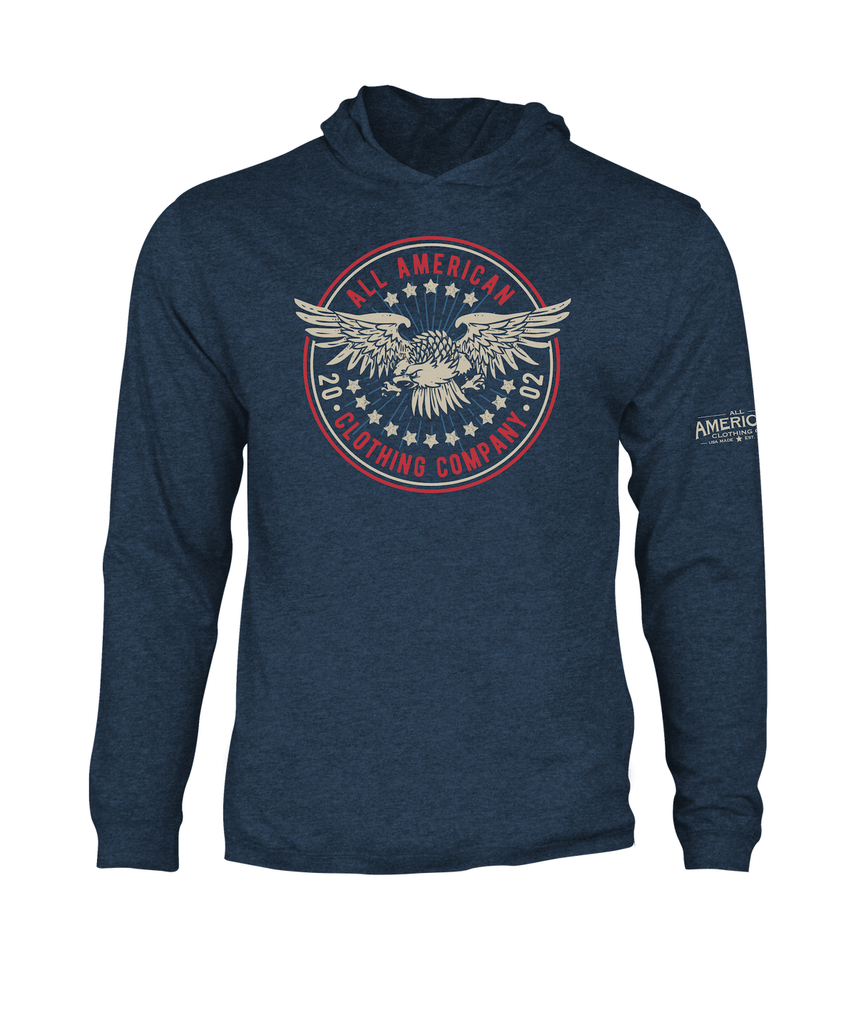 Men's Lightweight Hooded Graphic Long Sleeve T-Shirt